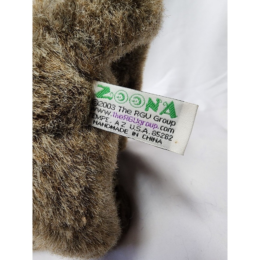 Zoona Howling Coyote Wildlife Plush Toy  10" Stuffed Animal Timber Wolf Howl - Picture 4 of 4